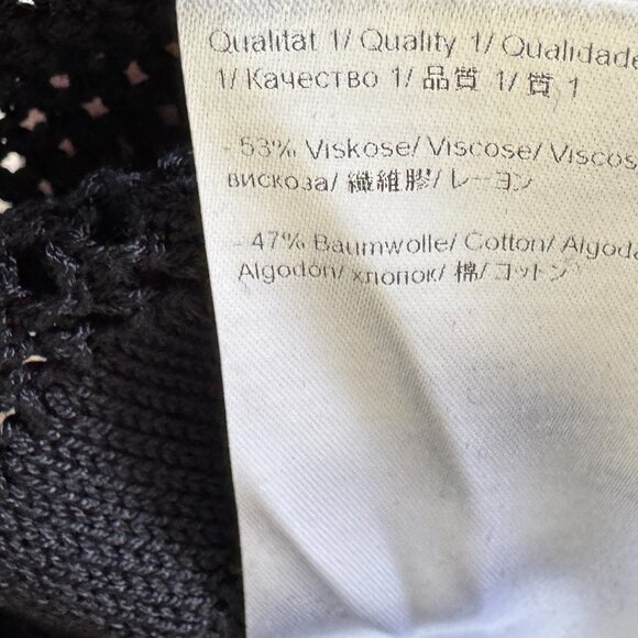 Escada Cardigan Sweater Gold Zipper READ Crochet Open Knit Collar Sleeves Hem - Picture 4 of 16